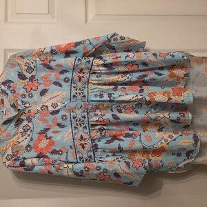 Floral Blue Women's Blouse